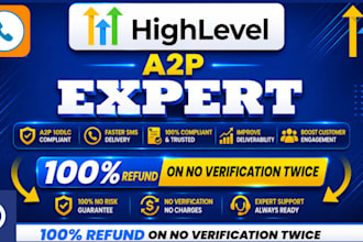 approve a2p 10dlc registration for gohighlevel, twilio, toll free registration
