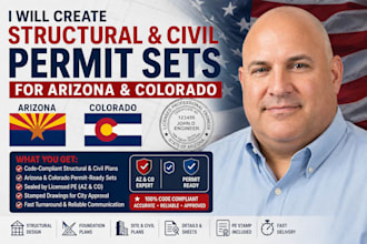 create structural and civil permit sets for arizona and colorado
