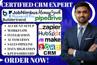 setup jobnimbus jobtread buildertrend crm automation, housecall pro integration