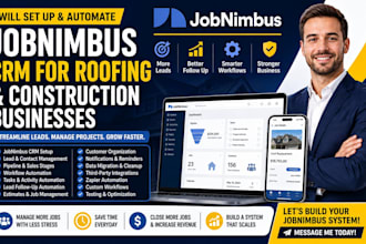 set up jobnimbus crm automation for roofing and construction businesses