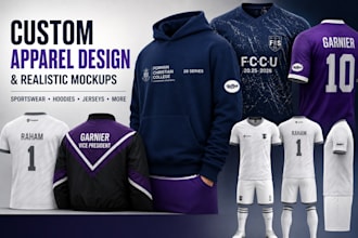 design custom apparel and realistic clothing mockups