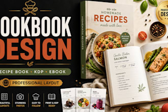 design cookbook, recipe book and kdp food book