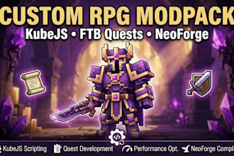 build custom minecraft rpg modpack kubejs ftb quests neoforge blockbench models
