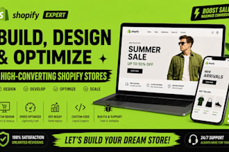 design shopify store, ecommerce website, dropshipping store, fix bugs, errors