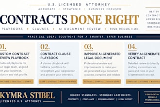 create a custom contract review playbook for your legal team as a US attorney