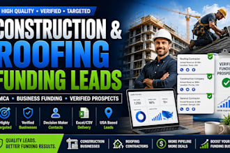 generate verified construction and roofing business funding leads, mca leads