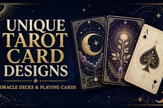create unique tarot card designs, oracle decks, and playing cards