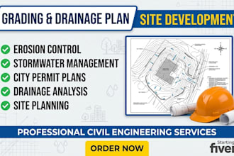 design site development grading drainage and erosion control plan city permit