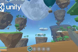 create 2d game, idle clicker game, top down game, multiplayer game in unity
