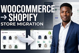 migrate your woocommerce store to shopify with products and SEO backlinks