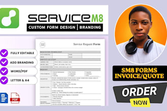 do custom service m8 form templates, service m8 invoices and quote