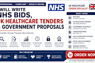 write nhs bids UK healthcare tenders and government proposals