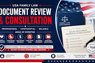 provide USA family law document review and consultation