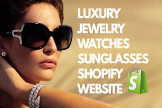 design luxury watch shopify store wristwatch jewelry sunglasses website