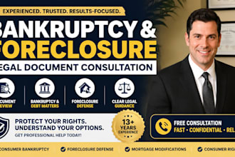 provide professional bankruptcy and foreclosure legal document consultation