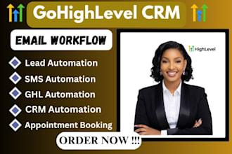 setup crm automation, email workflow and appointment booking