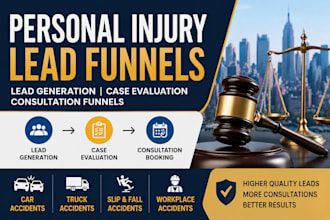 build personal injury lead generation, case evaluation and consultation funnels