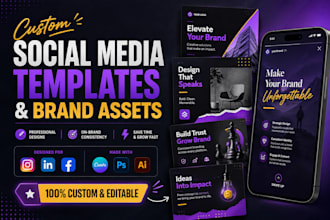 design custom social media templates and brand assets