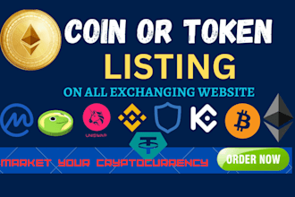 list coin or token on coinmarketcap and trustwallet listing