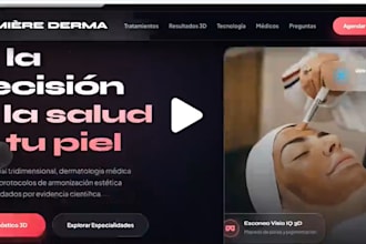 design a luxury medical or dermatology landing page