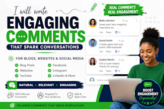 create natural, relevant and engaging comment for content