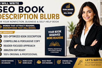 write SEO book description blurb for your nonfiction business self help book