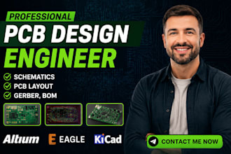 create professional pcb design pcb layout kicad circuit design and schematic