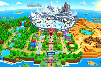 create roblox game, build roblox map, game art