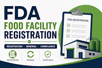assist with fda food facility registration and renewal