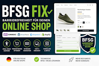 bfsg deutsch woocommerce wordpress shopware product page erp shop shopify fix