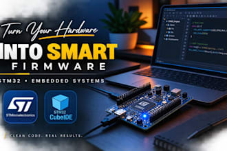 develop stm32 firmware, embedded c and peripheral drivers