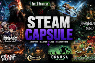design steam capsule art steam game capsule store banner and game background