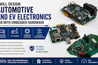 design automotive and ev electronics pcb with embedded hardware control boards