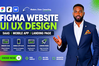 design figma website UI UX, saas website, mobile app ui ux, figma landing page