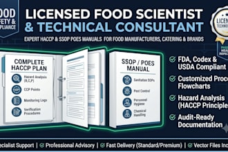 be your expert food scientist and technical consultant