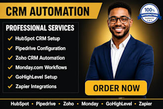 setup migrate and automate hubspot gohighlevel pipedrive zoho CRM monday CRM