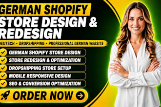 design redesign german shopify store deutsch dropshipping german website design