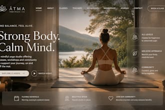 build squarespace yoga studio meditation center wellness retreat website