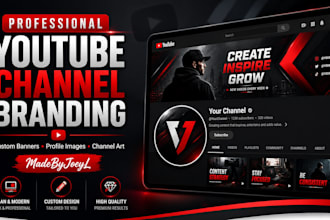design professional youtube channel branding and channel art