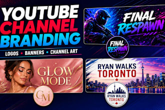 design professional youtube channel branding and channel art