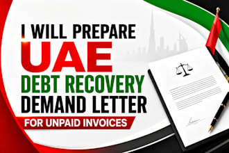 prepare a professional uae debt recovery demand letter for unpaid invoices
