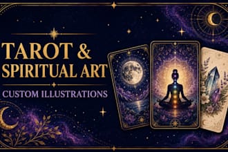 create custom tarot cards and spiritual illustrations