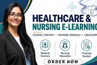 create medical and healthcare course, nursing elearning, and training manuals