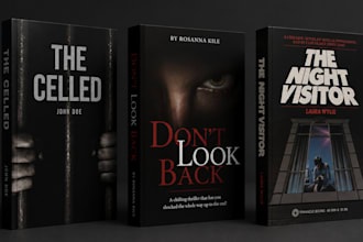 design crime detective book cover, mystery book cover, thriller book cover kdp