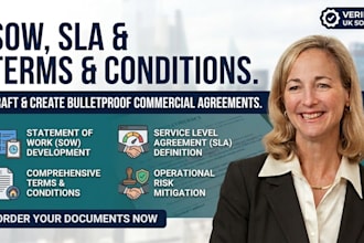 draft statement of work sow sla terms and conditions contract