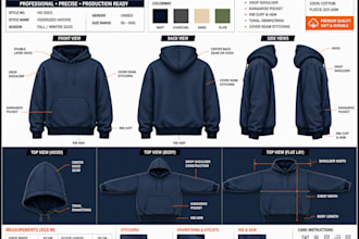 do clothing tech pack, fashion tech pack, apparel tech pack germent design