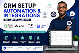 set up close crm attio crm folk crm and frappe crm automation and integrations