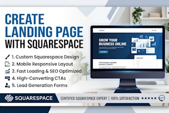 build squarespace website squarespace landing page and redesign
