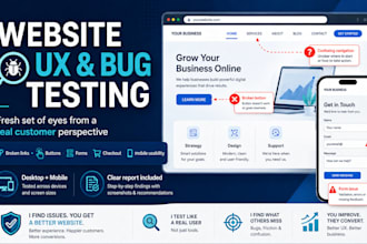 test your website for bugs, usability and user experience issues