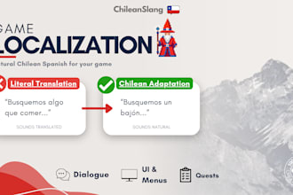 localize your game into natural chilean spanish